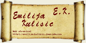 Emilija Kulišić vizit kartica
